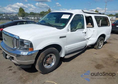 2000 Ford Excursion Limited from USA, damaged, VIN 1FMNU42S5YED24233